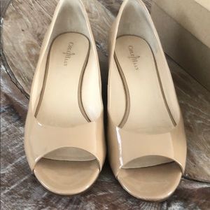Cole Haan tan wedge shoes!